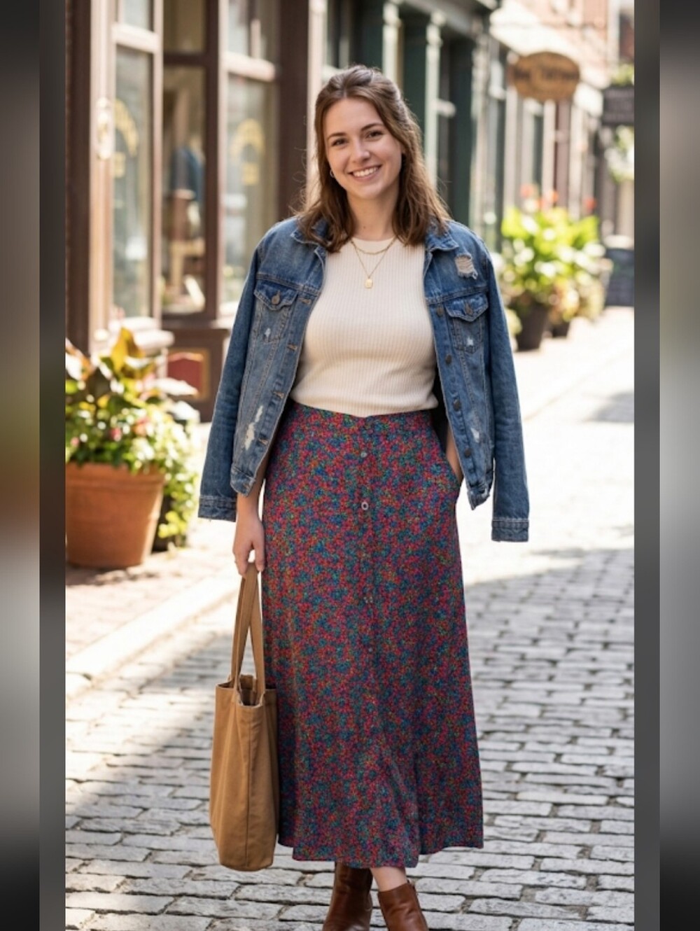 Carole Little Sport Floral Maxi Skirt Size 12 - Picture 2 of 12